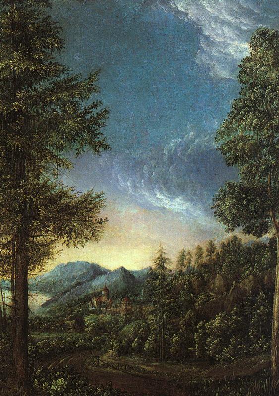 Albrecht Altdorfer View of the Danube Valley near Regensburg France oil painting art